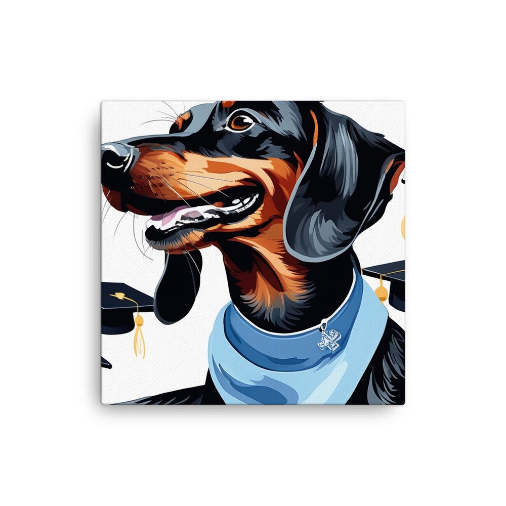 PugMug Custom Black Dachshund Canvas
