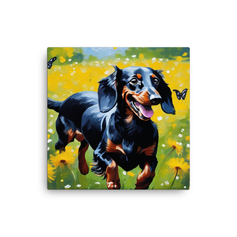 PugMug Custom Black Dachshund Canvas