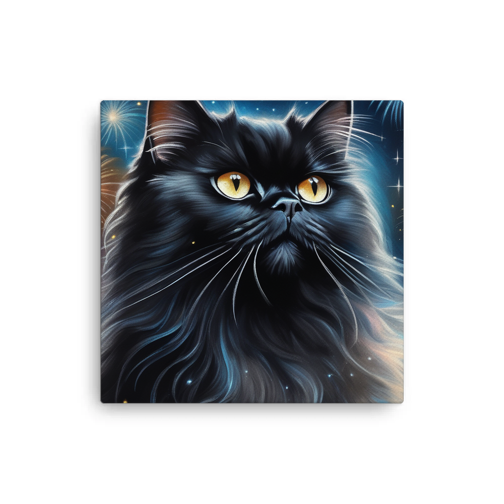 PugMug Custom Black Persian Cat Canvas