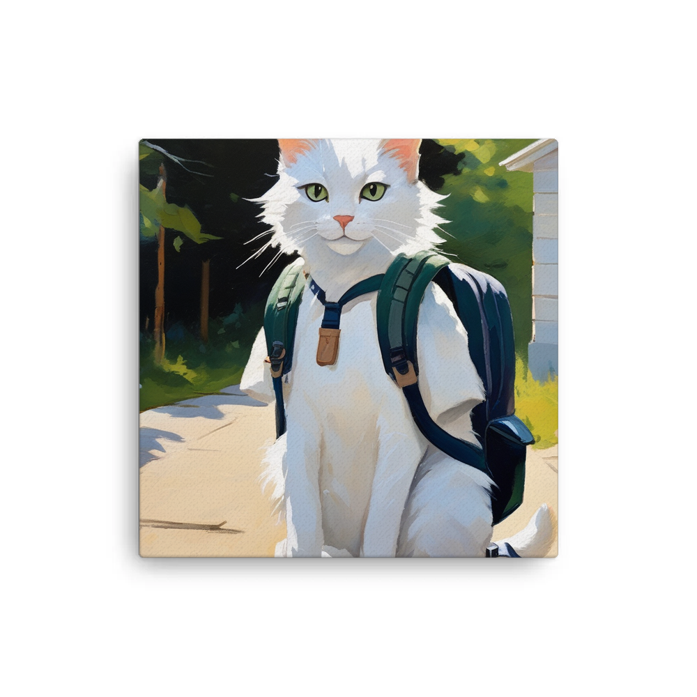 PugMug Custom White Companion Cat Canvas