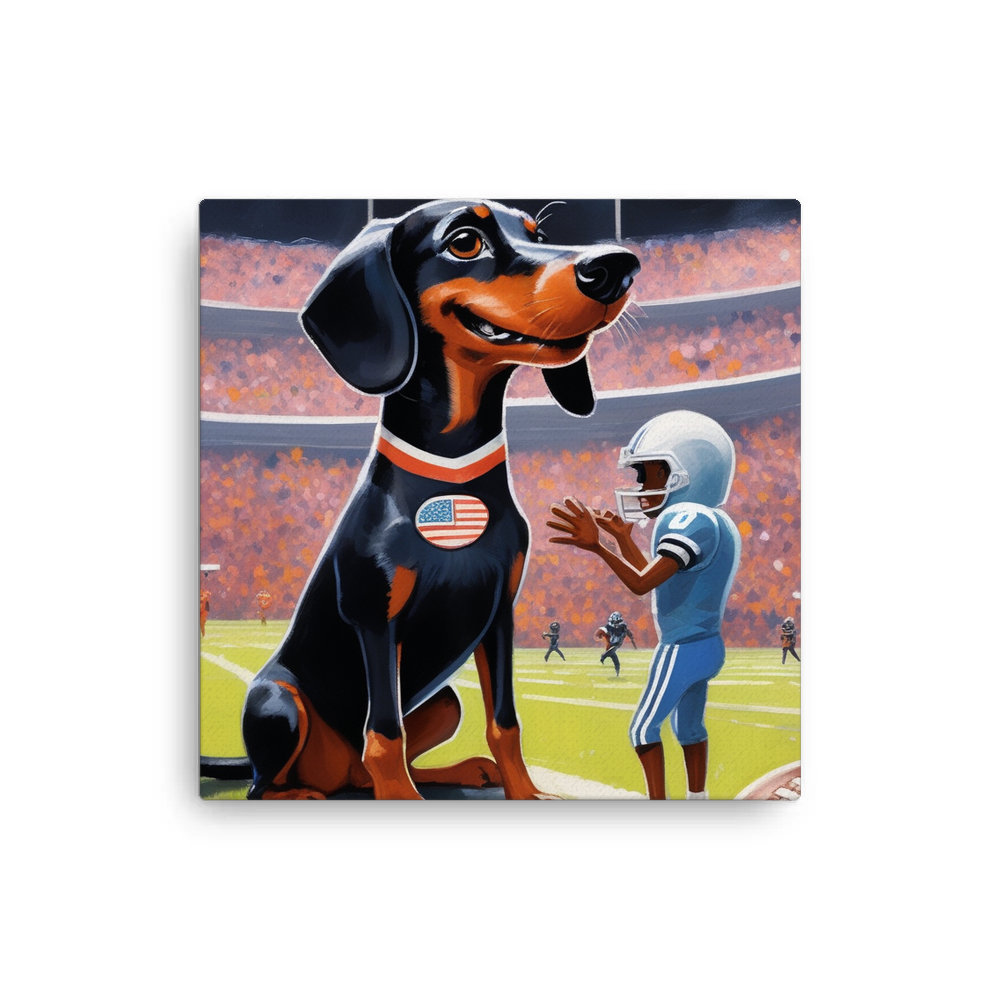 PugMug Custom Black Dachshund Canvas