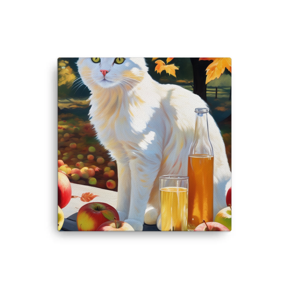 PugMug Custom White Companion Cat Canvas