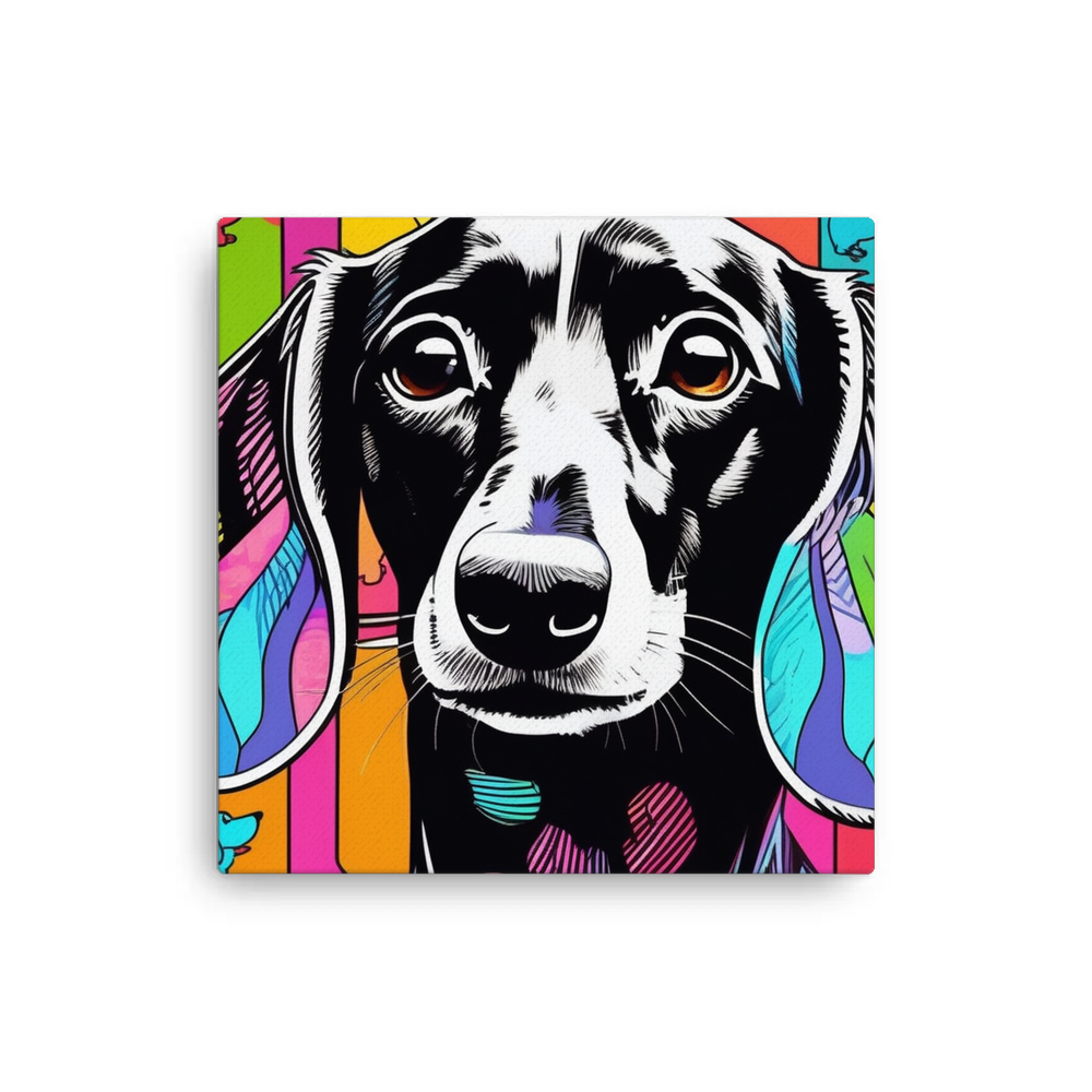 PugMug Custom Black Dachshund Canvas