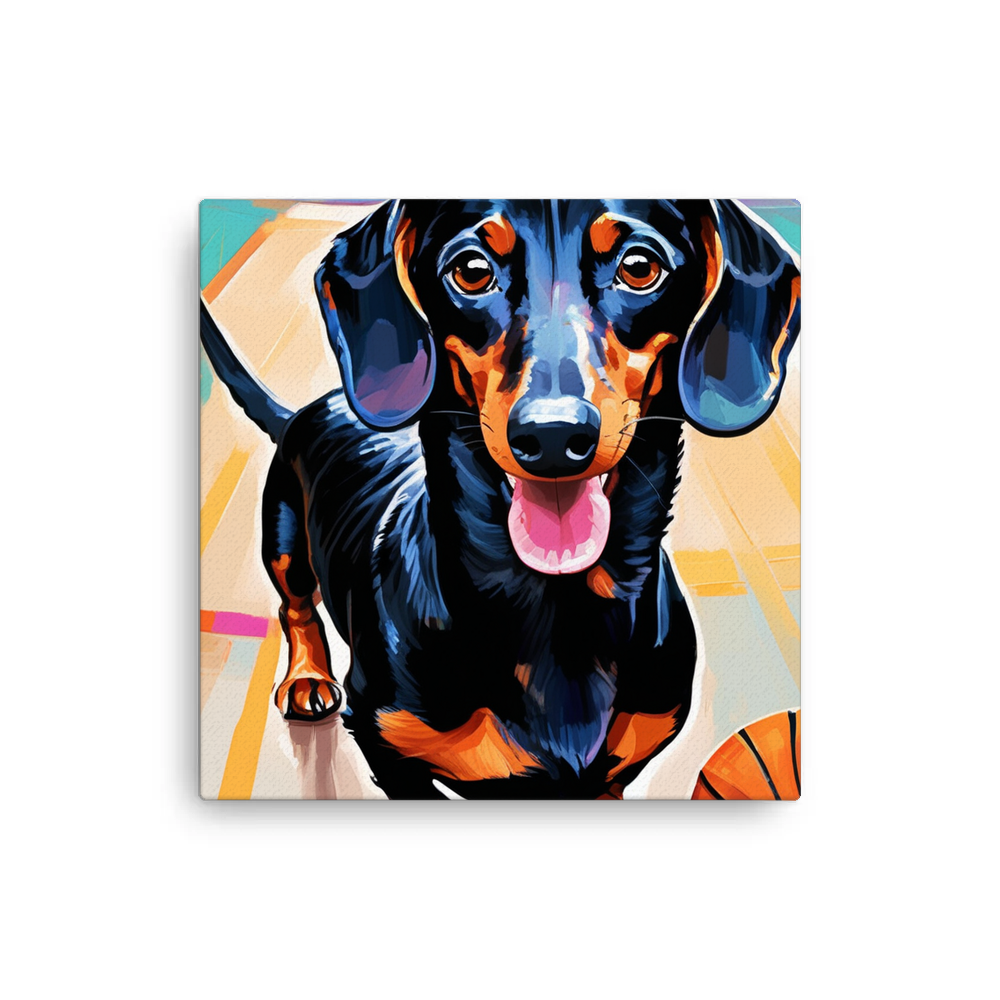 PugMug Custom Black Dachshund Canvas
