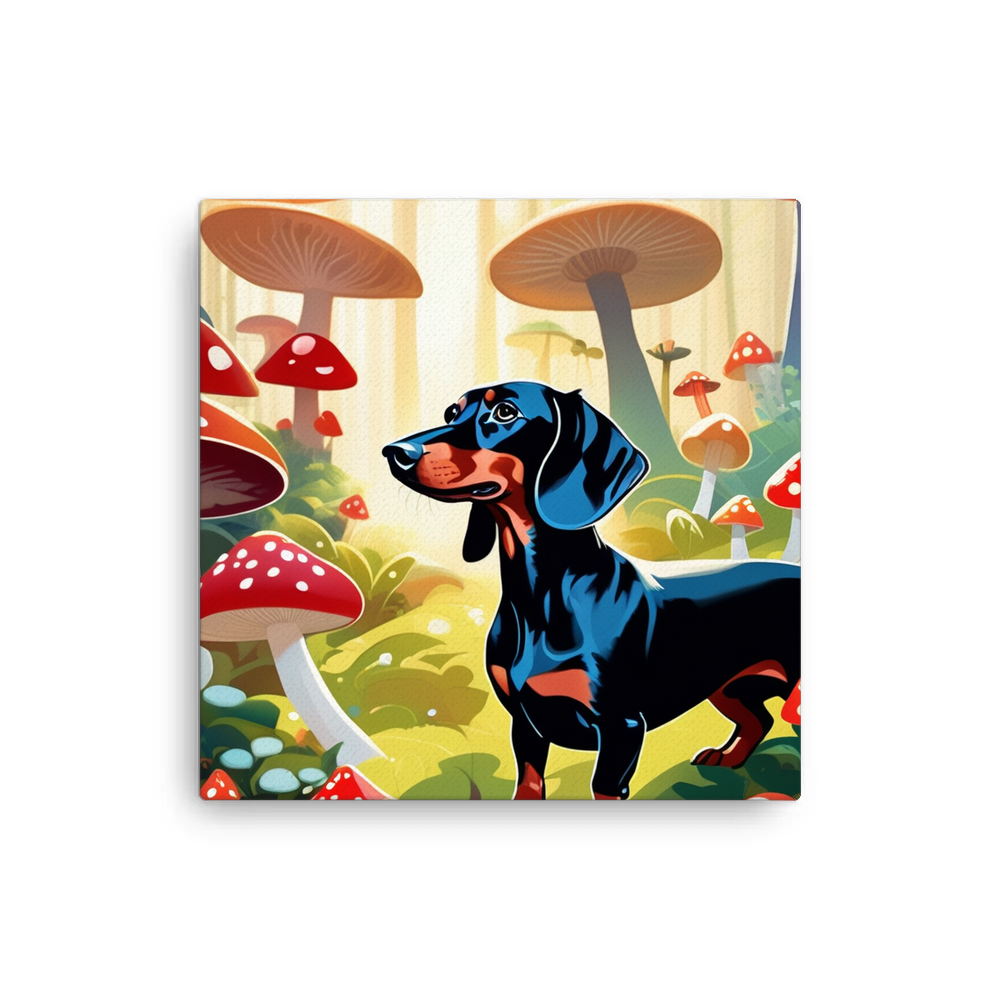 PugMug Custom Black Dachshund Canvas