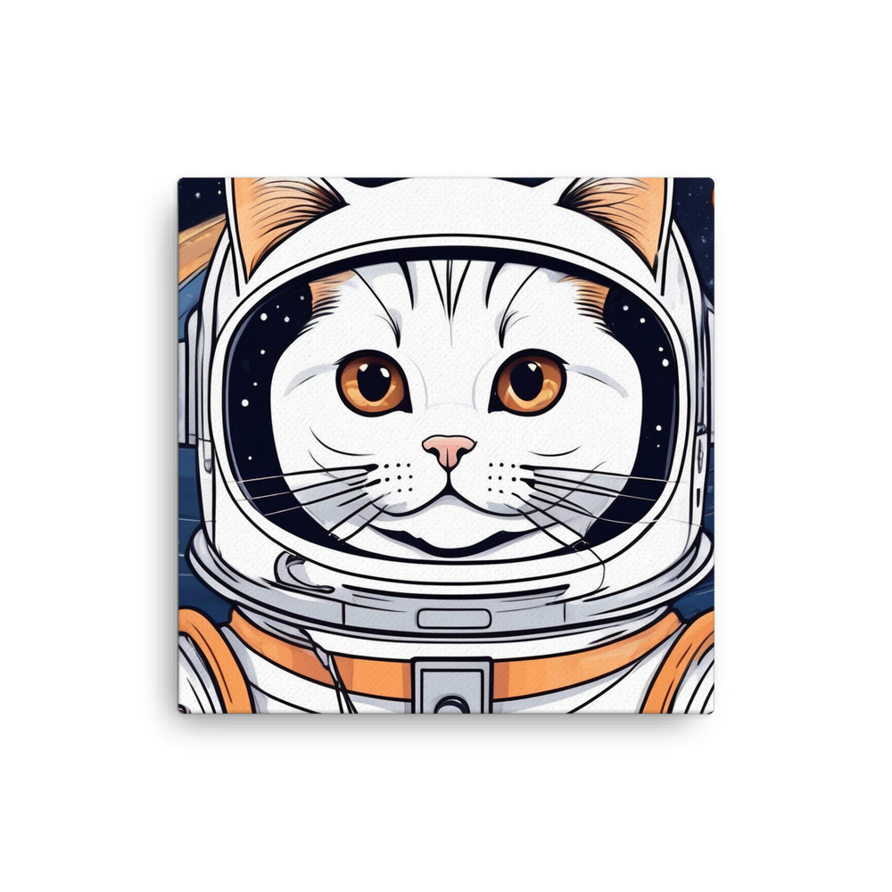 PugMug Custom White Scottish Fold Cat Canvas