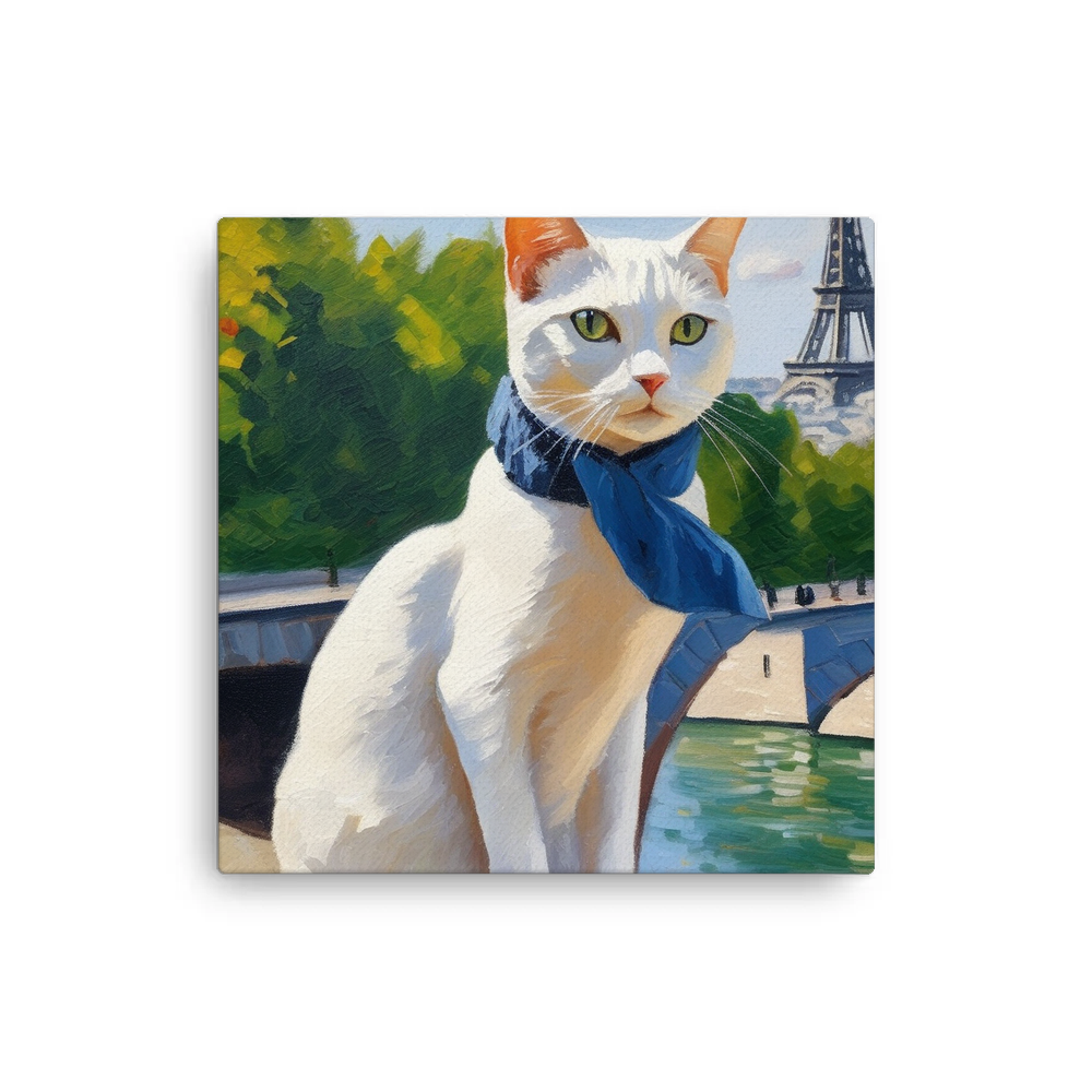 PugMug Custom White Companion Cat Canvas