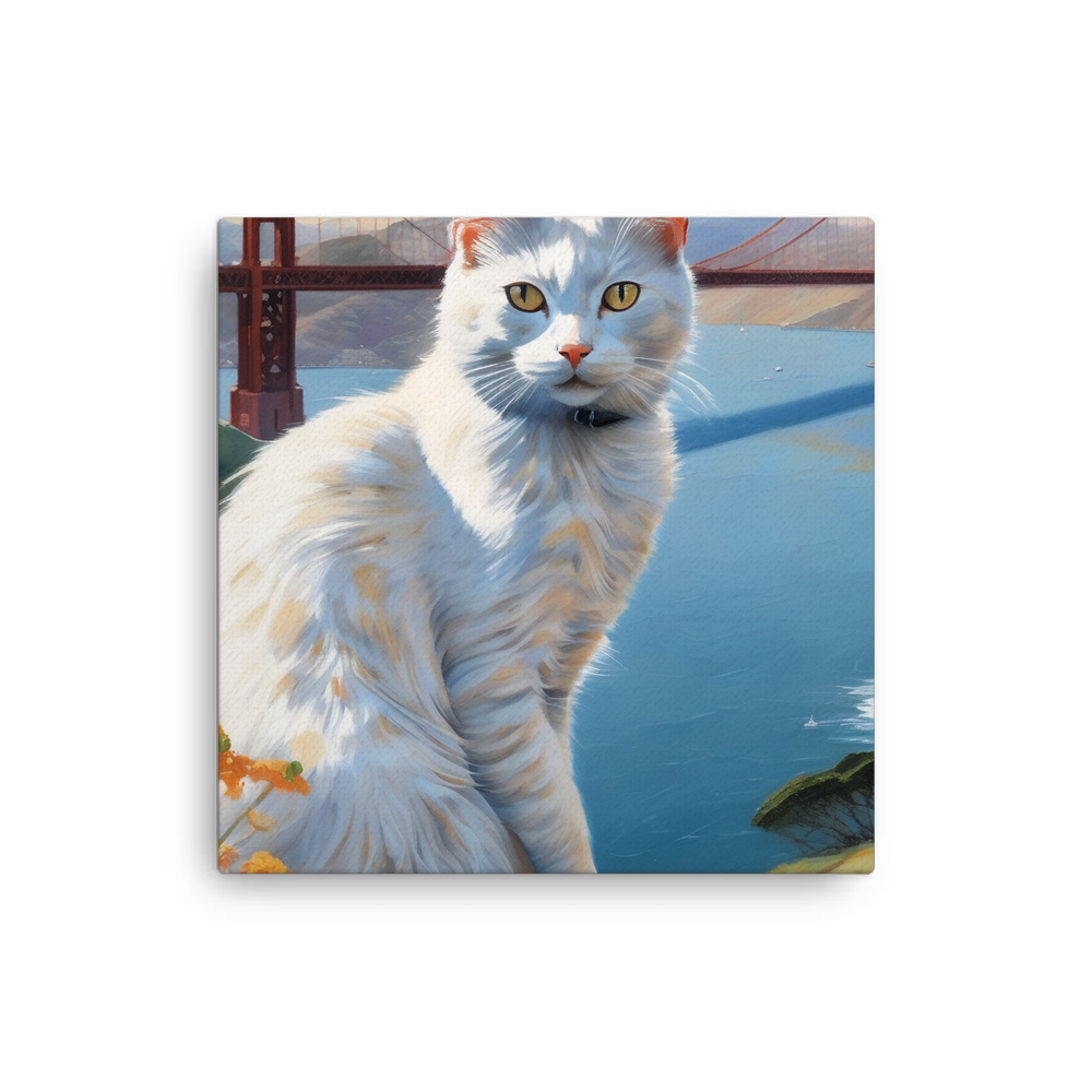 PugMug Custom White Companion Cat Canvas