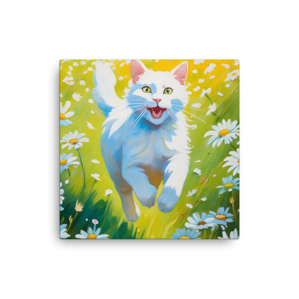 PugMug Custom White Companion Cat Canvas