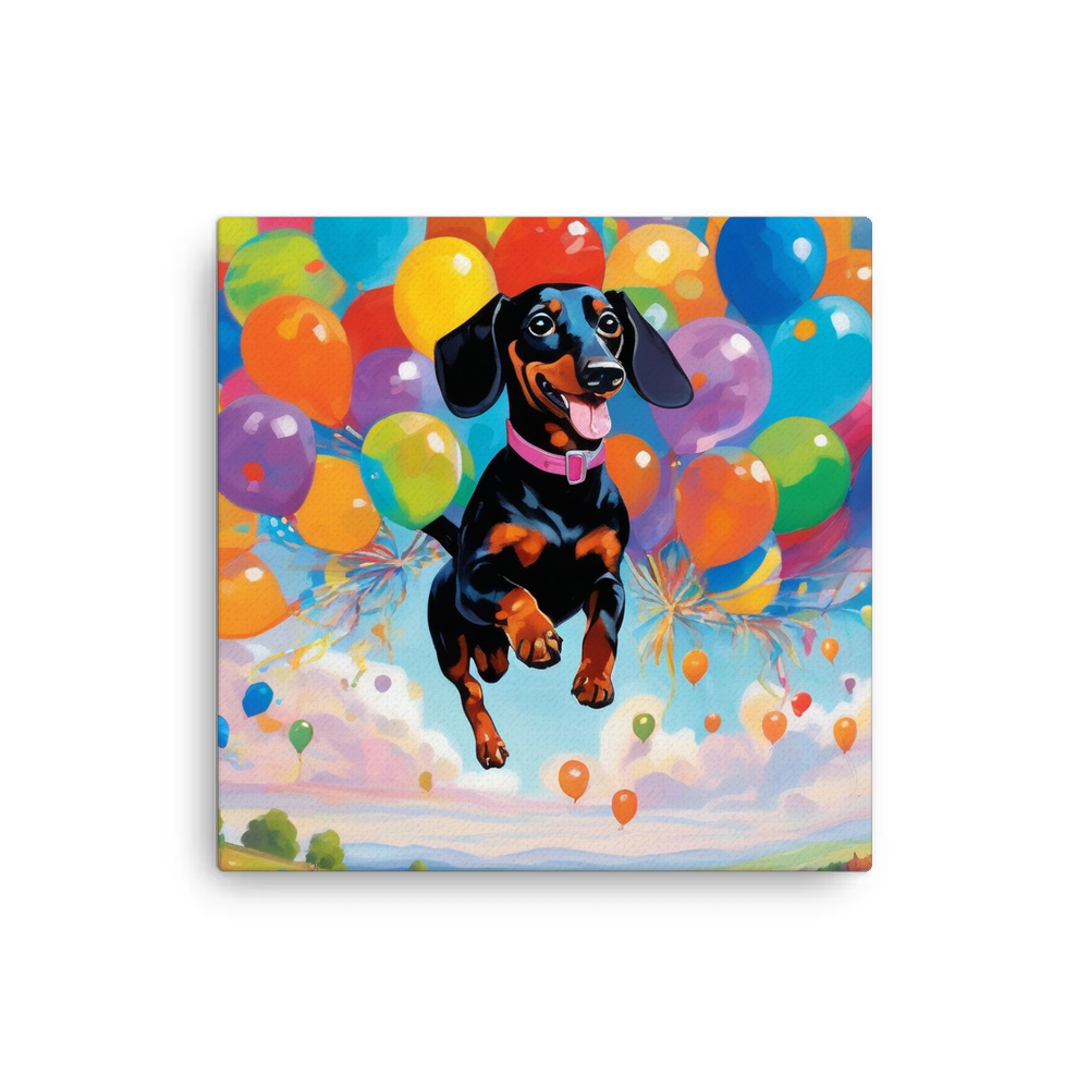 PugMug Custom Black Dachshund Canvas