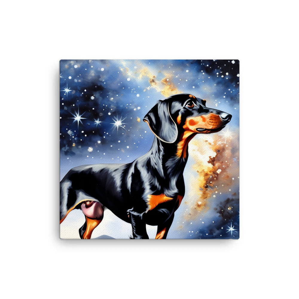 PugMug Custom Black Dachshund Canvas