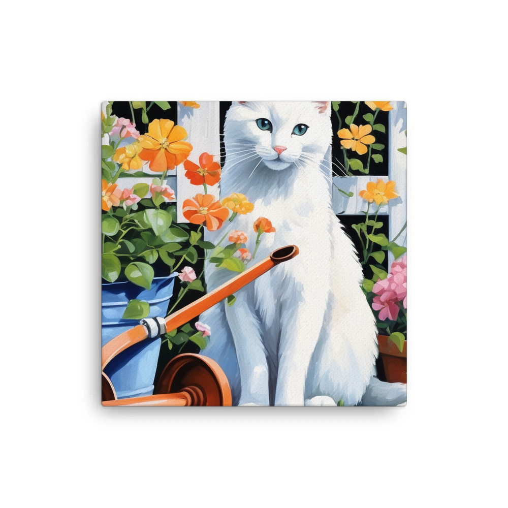 PugMug Custom White Companion Cat Canvas