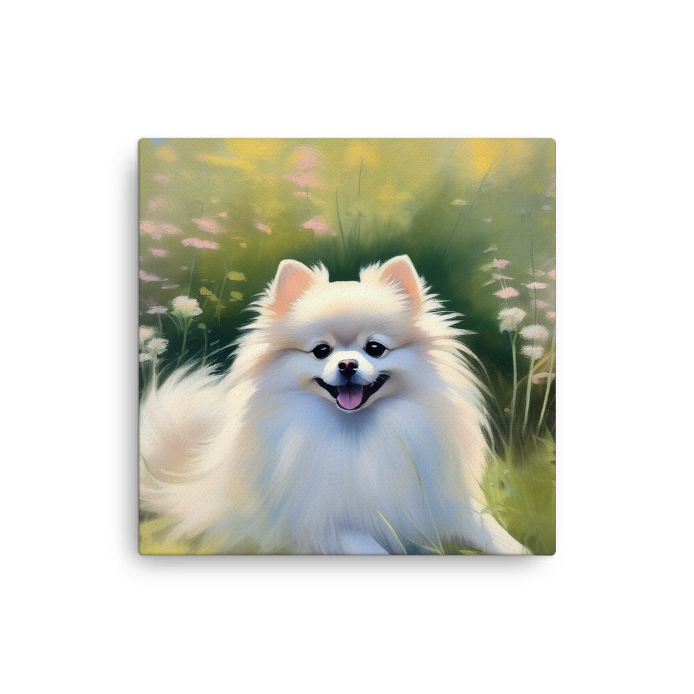 PugMug Custom White Pomeranian Canvas