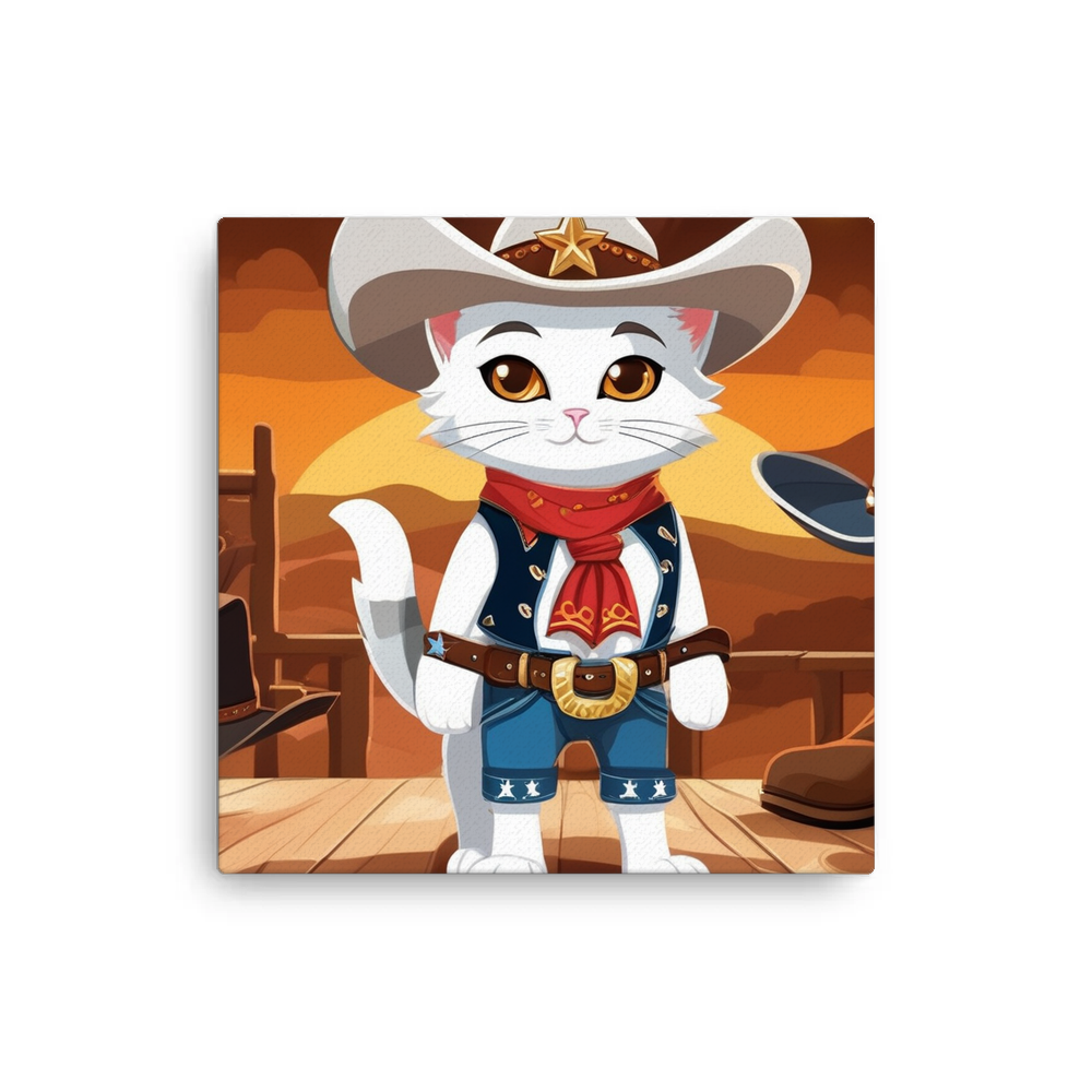 PugMug Custom White Companion Cat Canvas