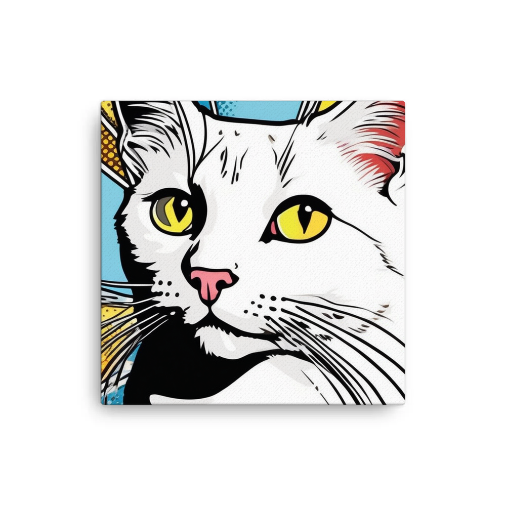 PugMug Custom White Companion Cat Canvas