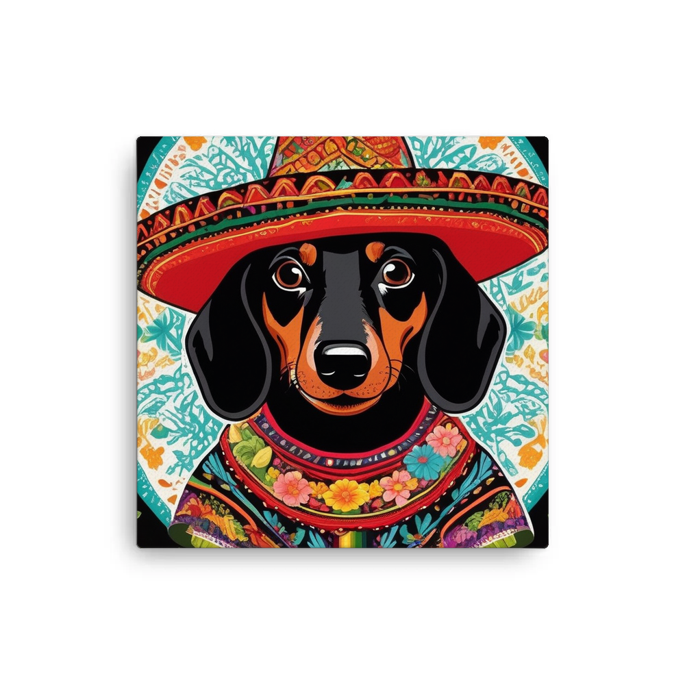 PugMug Custom Black Dachshund Canvas