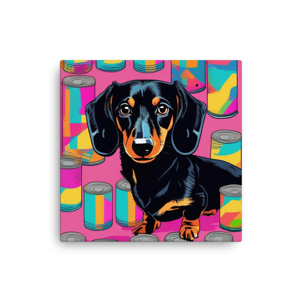 PugMug Custom Black Dachshund Canvas