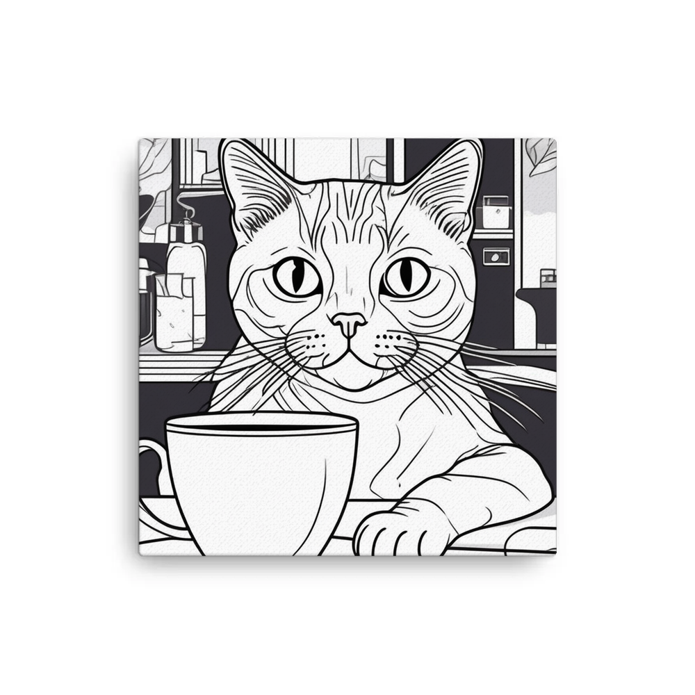 PugMug Custom Black British Shorthair Cat Canvas