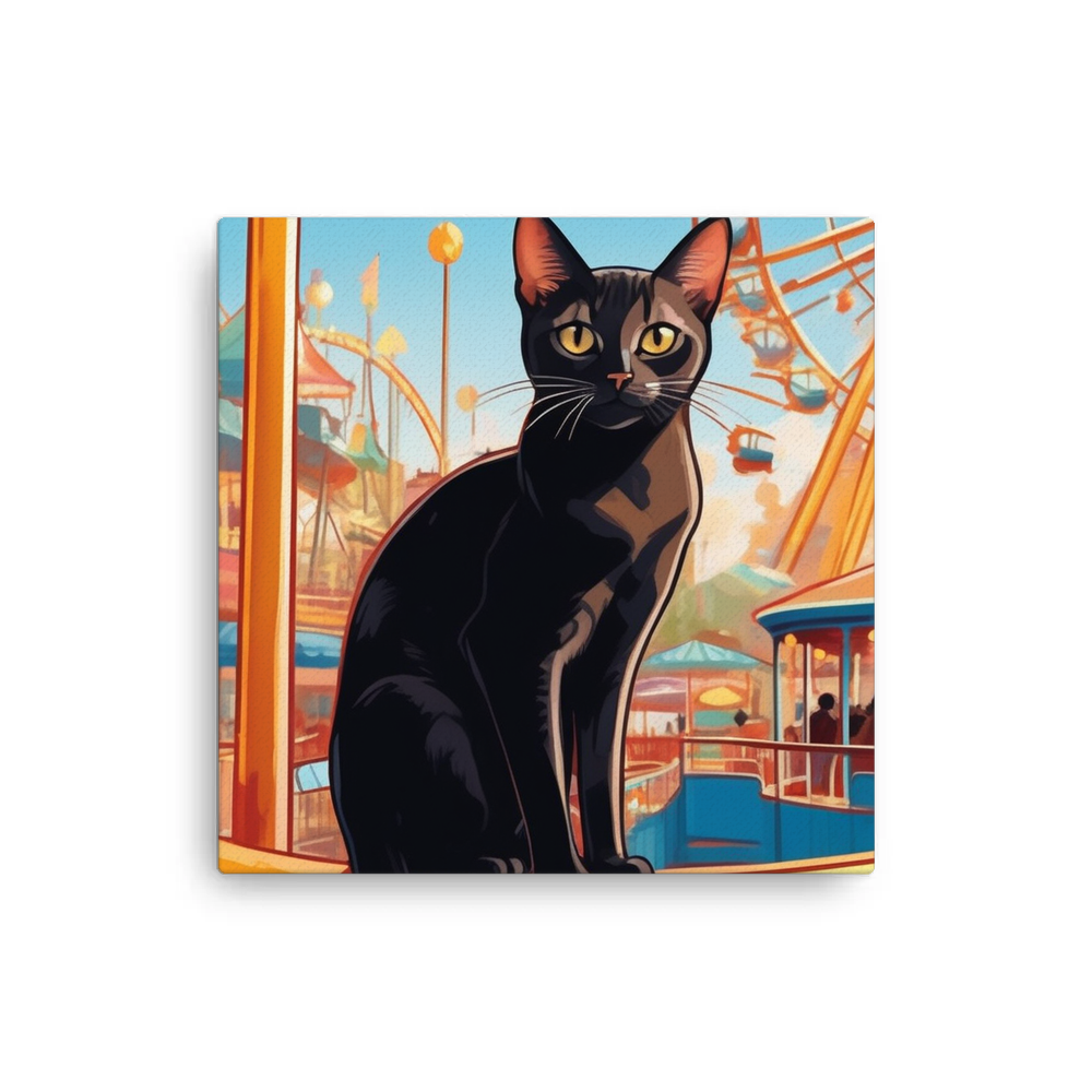 PugMug Custom Black Abyssinian Cat Canvas