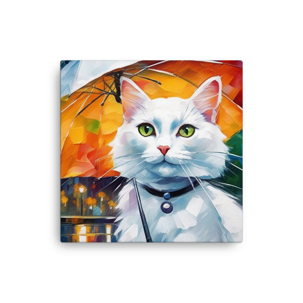 PugMug Custom White Companion Cat Canvas