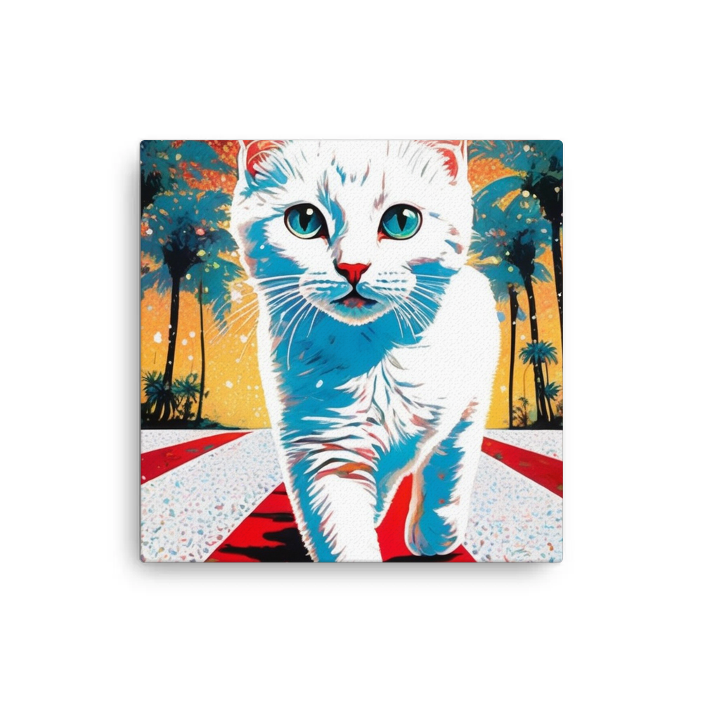 PugMug Custom White Companion Cat Canvas