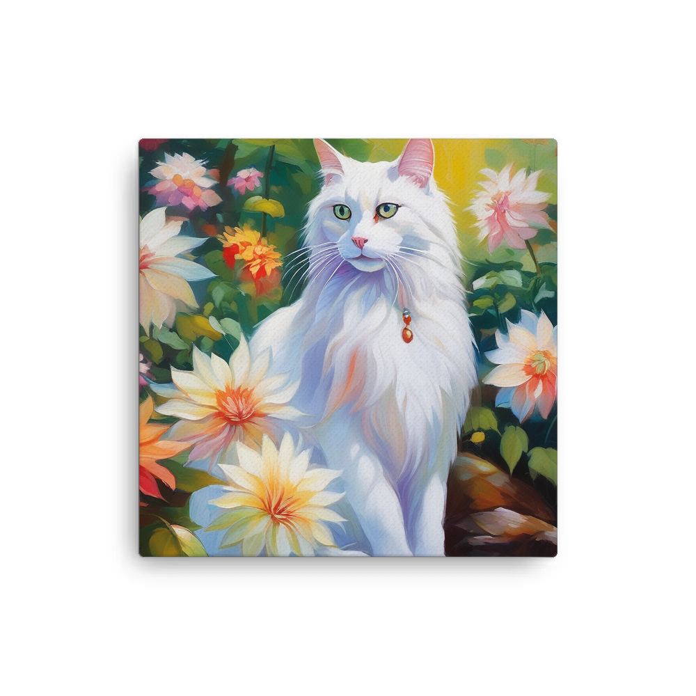 PugMug Custom White Companion Cat Canvas