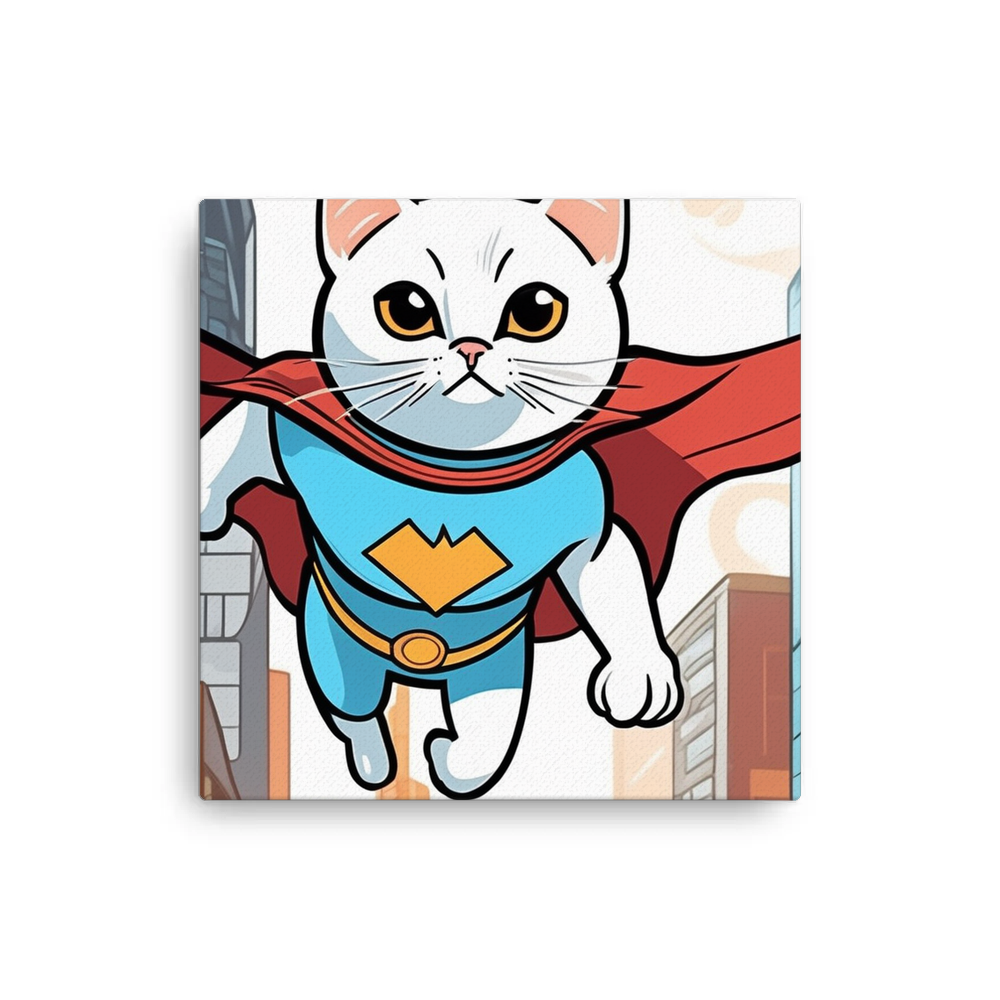 PugMug Custom White Companion Cat Canvas
