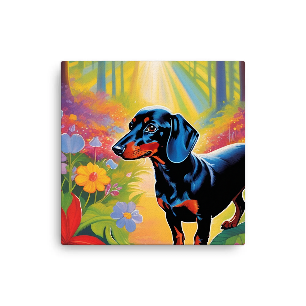 PugMug Custom Black Dachshund Canvas