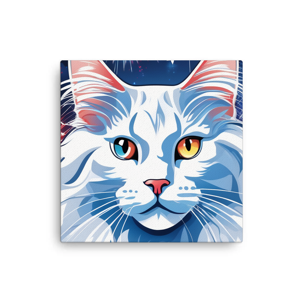 PugMug Custom White Maine Coon Cat Canvas