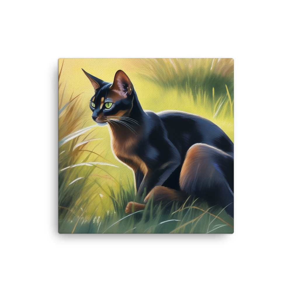 PugMug Custom Black Abyssinian Cat Canvas