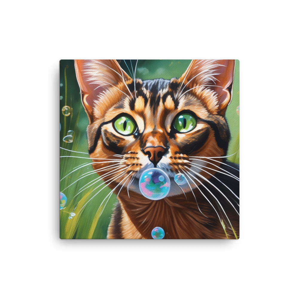 PugMug Custom Tabby Abyssinian Cat Canvas