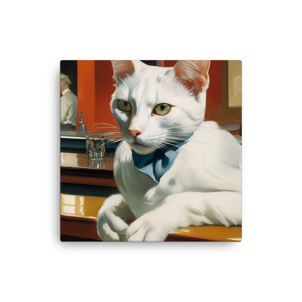 PugMug Custom White Companion Cat Canvas