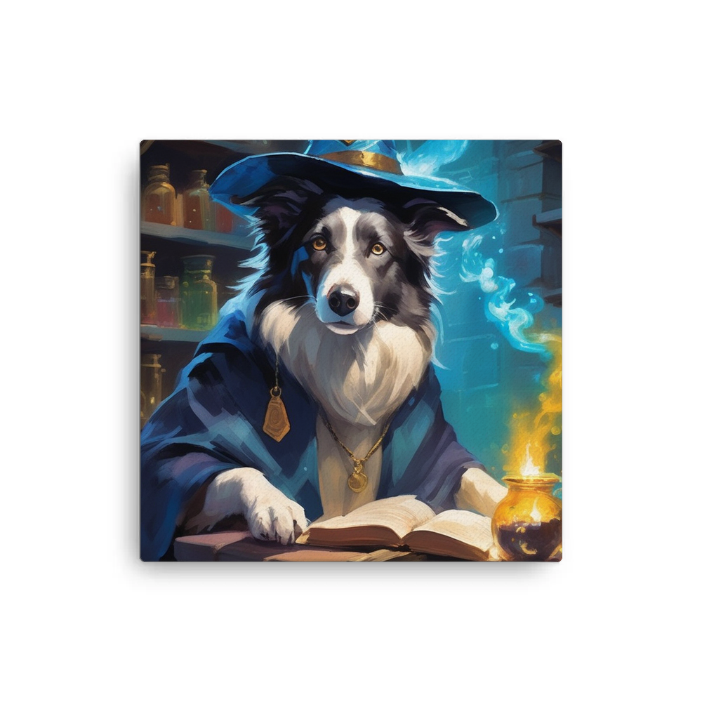 PugMug Custom Blue Merle Border Collie Canvas