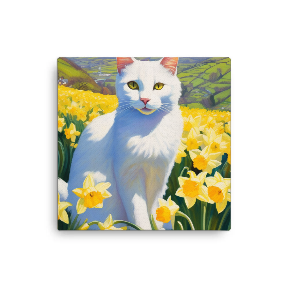 PugMug Custom White Companion Cat Canvas