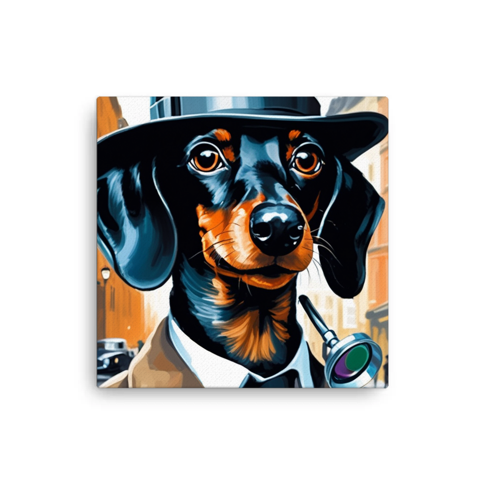 PugMug Custom Black Dachshund Canvas