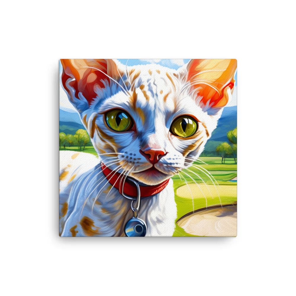 PugMug Custom Tabby Devon Rex Cat Canvas