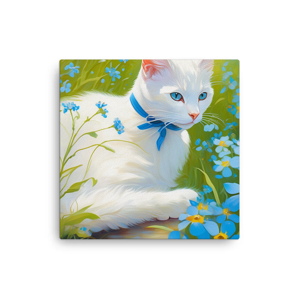 PugMug Custom White Companion Cat Canvas