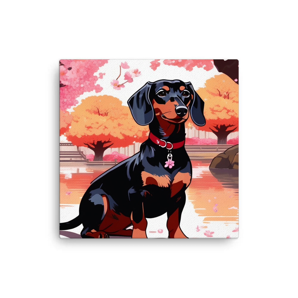 PugMug Custom Black Dachshund Canvas