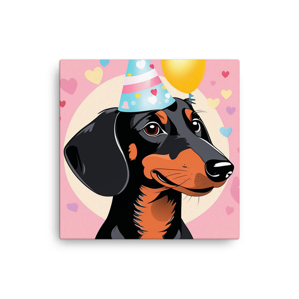 PugMug Custom Black Dachshund Canvas