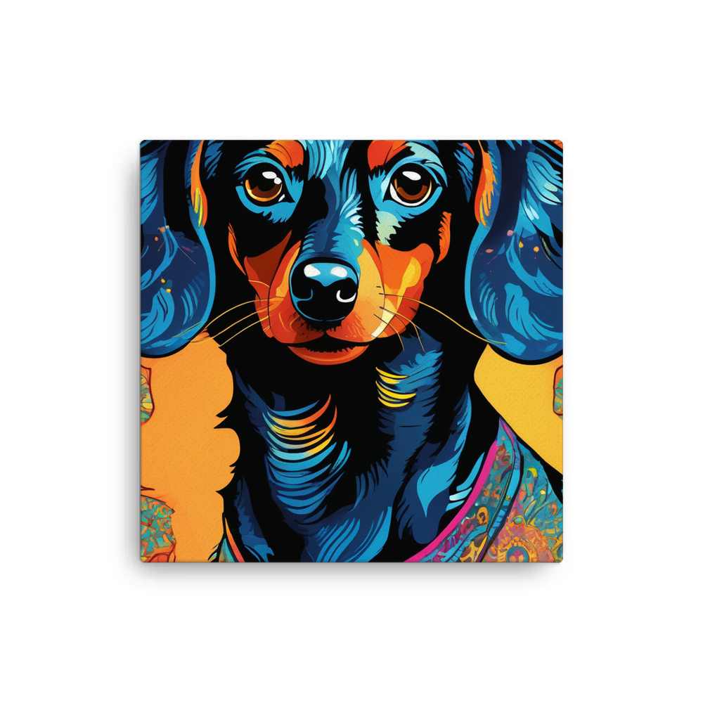 PugMug Custom Black Dachshund Canvas
