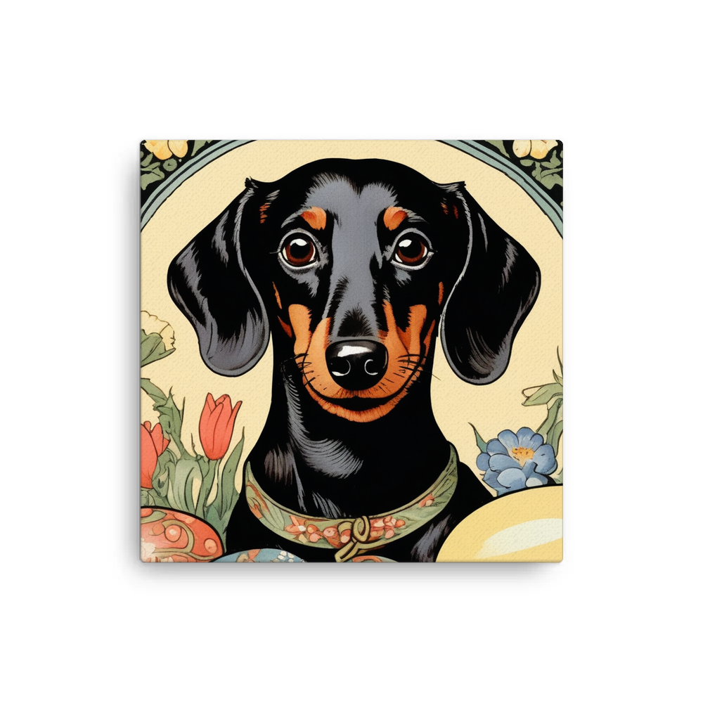 PugMug Custom Black Dachshund Canvas
