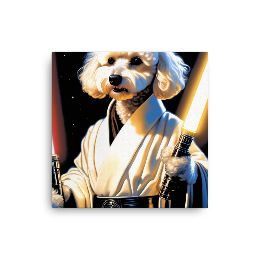 PugMug Custom White Poodle Canvas