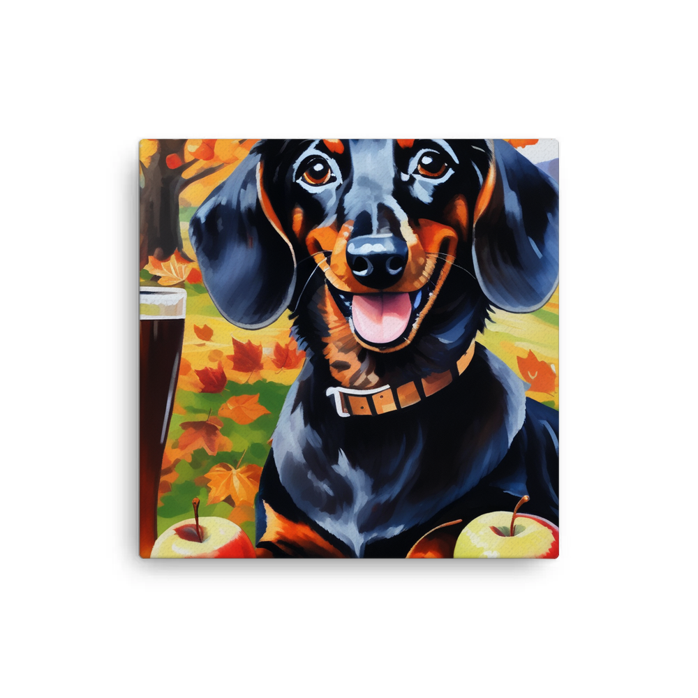 PugMug Custom Black Dachshund Canvas