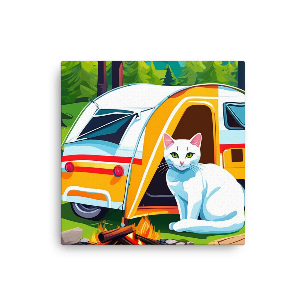 PugMug Custom White Companion Cat Canvas