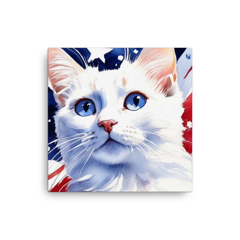 PugMug Custom White Companion Cat Canvas
