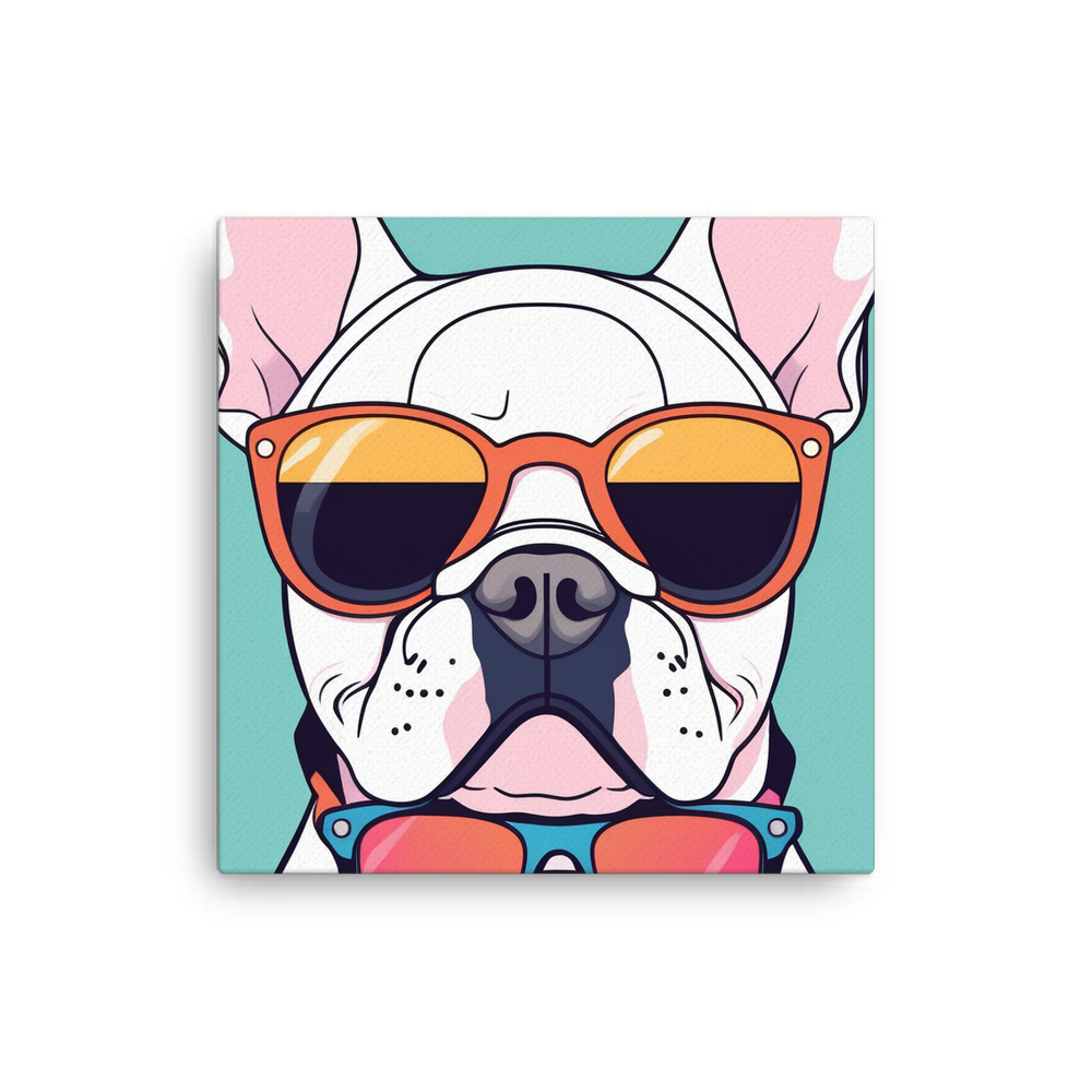 PugMug Custom White French Bulldog Canvas