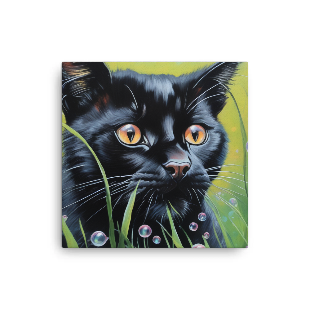 PugMug Custom Black Exotic Cat Canvas