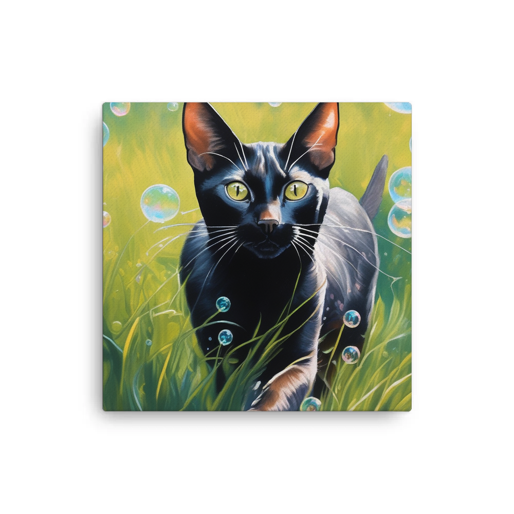 PugMug Custom Black Abyssinian Cat Canvas