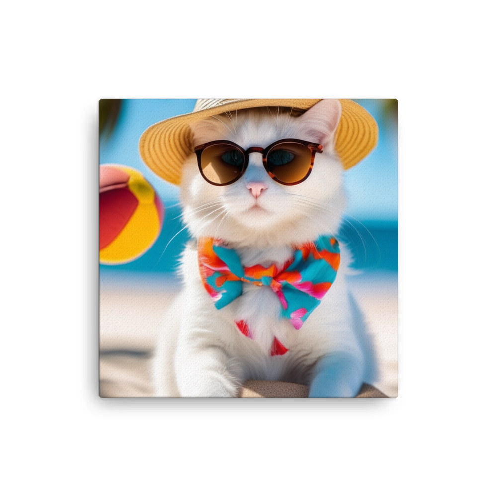 PugMug Custom White Companion Cat Canvas