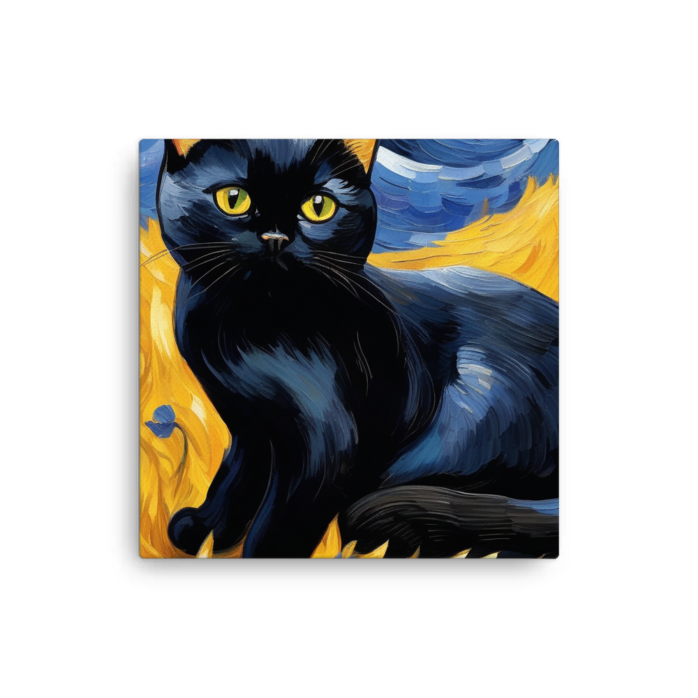 PugMug Custom Black British Shorthair Cat Canvas
